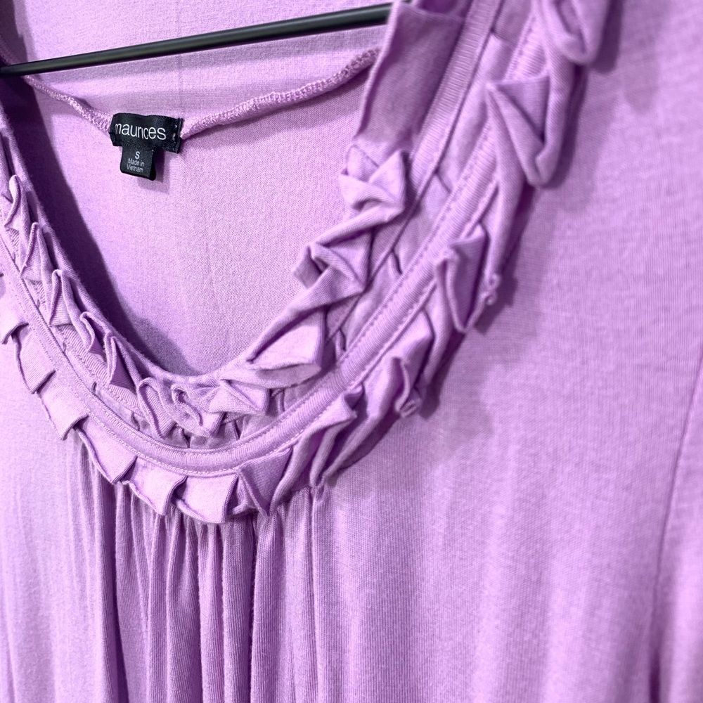 Maurices purple long sleeve small fitted blouse - Picture 6 of 7